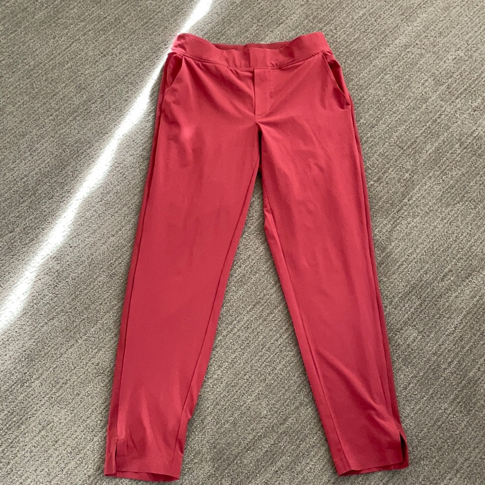 Athleta crop Brooklyn pants Red/burnt Orange color